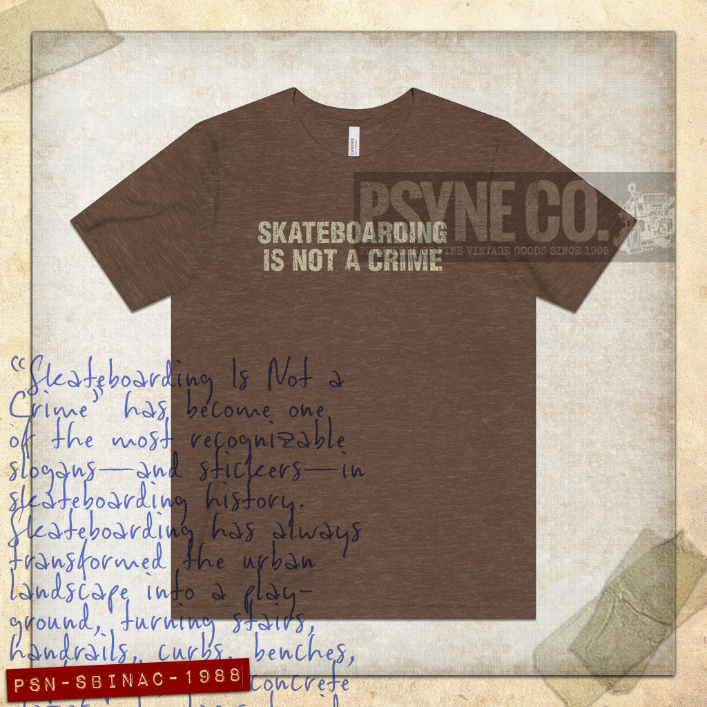 Skateboarding is Not a Crime 1988 Vintage Men's T-Shirt