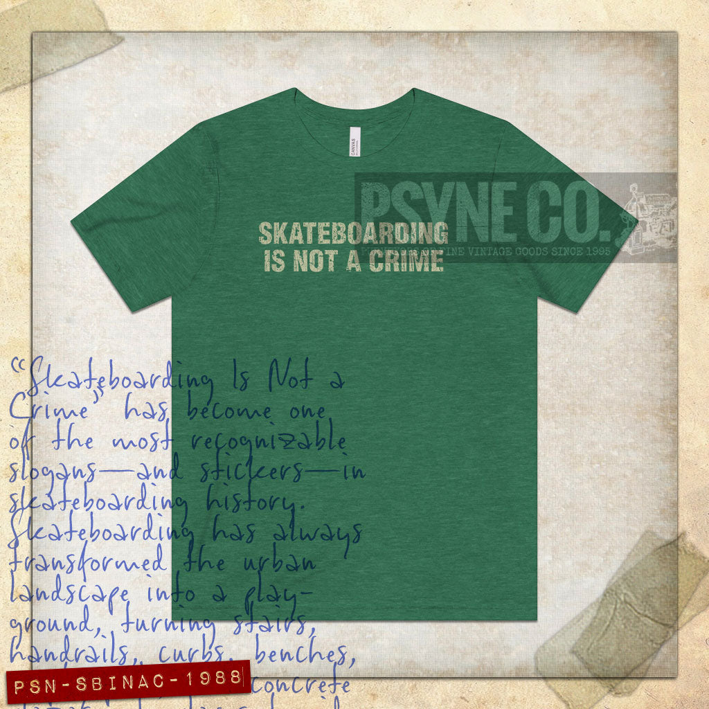 Skateboarding is Not a Crime 1988 Vintage Men's T-Shirt