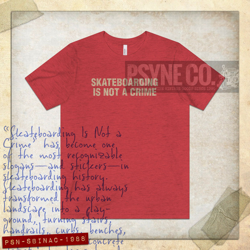 Skateboarding is Not a Crime 1988 Vintage Men's T-Shirt