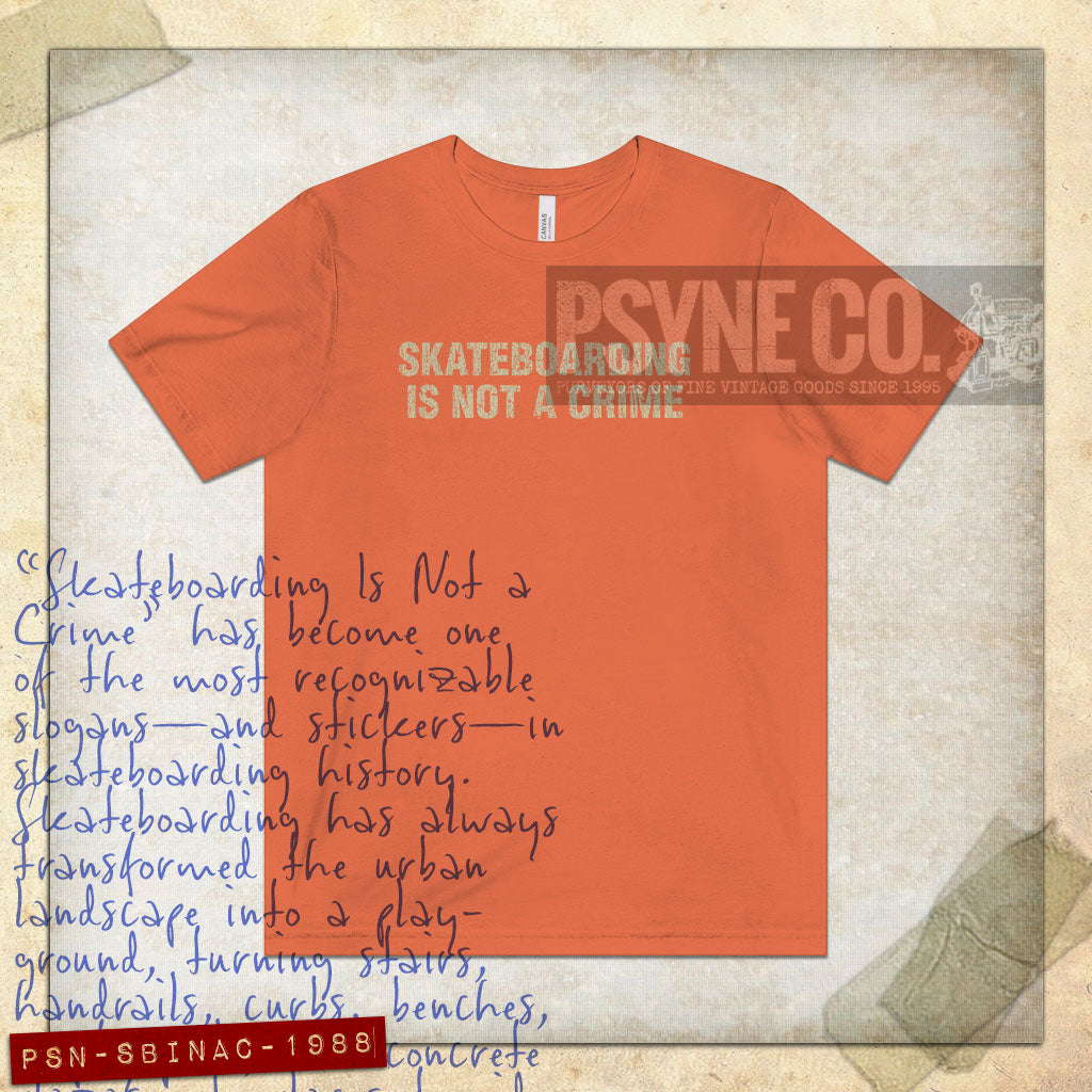 Skateboarding is Not a Crime 1988 Vintage Men's T-Shirt