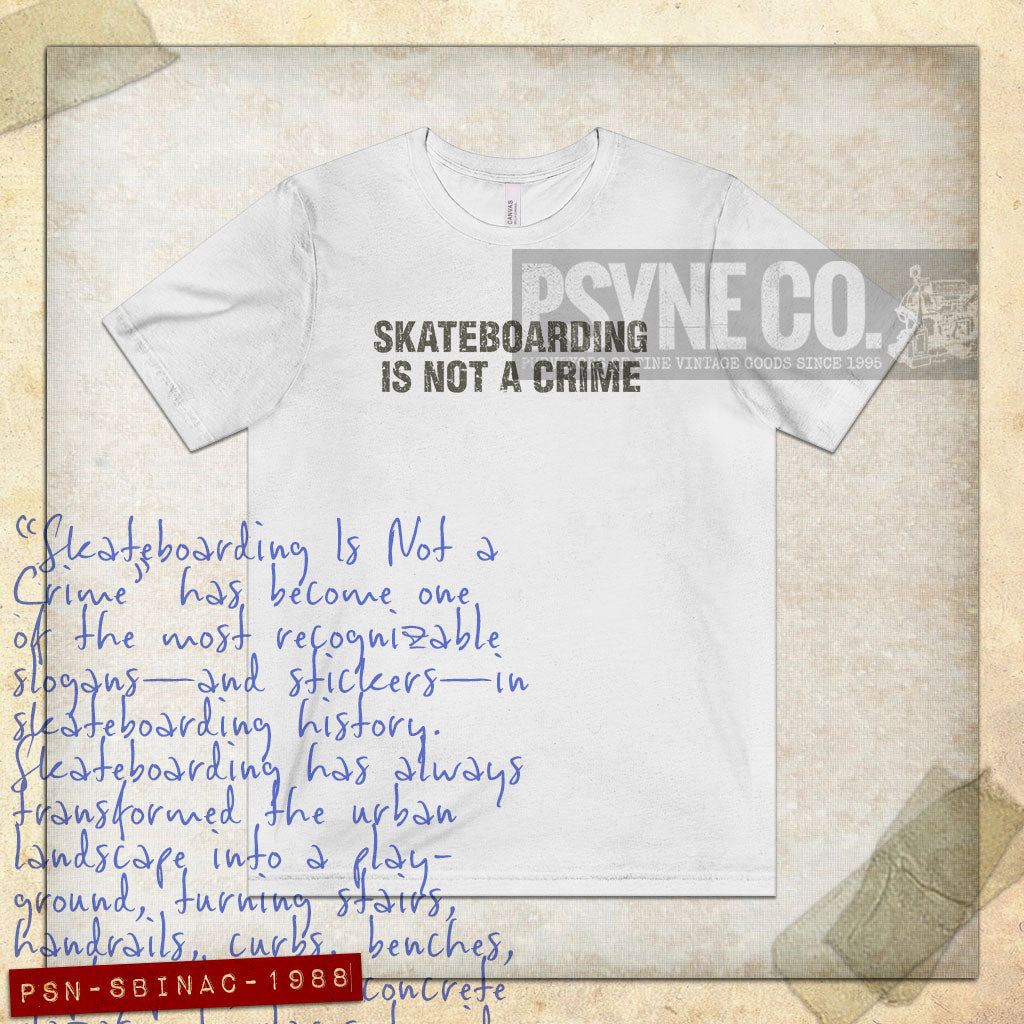 Skateboarding is Not a Crime 1988 Vintage Men's T-Shirt