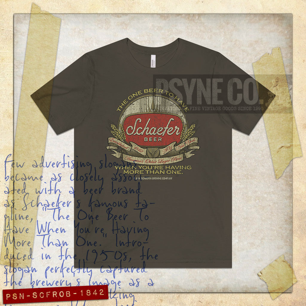 Schaefer The One Beer To Have 1842 Vintage Men’s T-Shirt