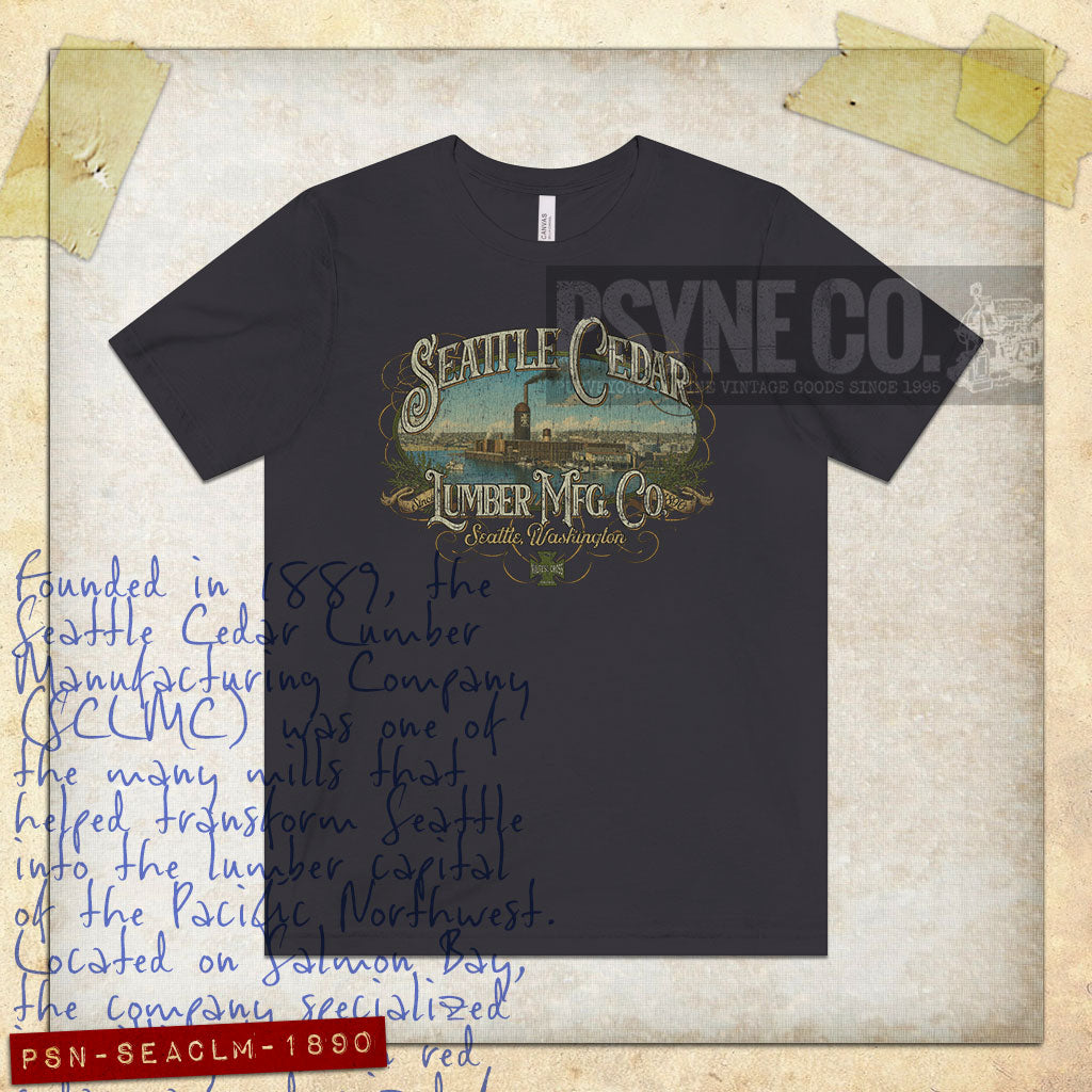 Seattle Cedar Lumber Mfg. Co. 1890 Vintage Men's T-Shirt