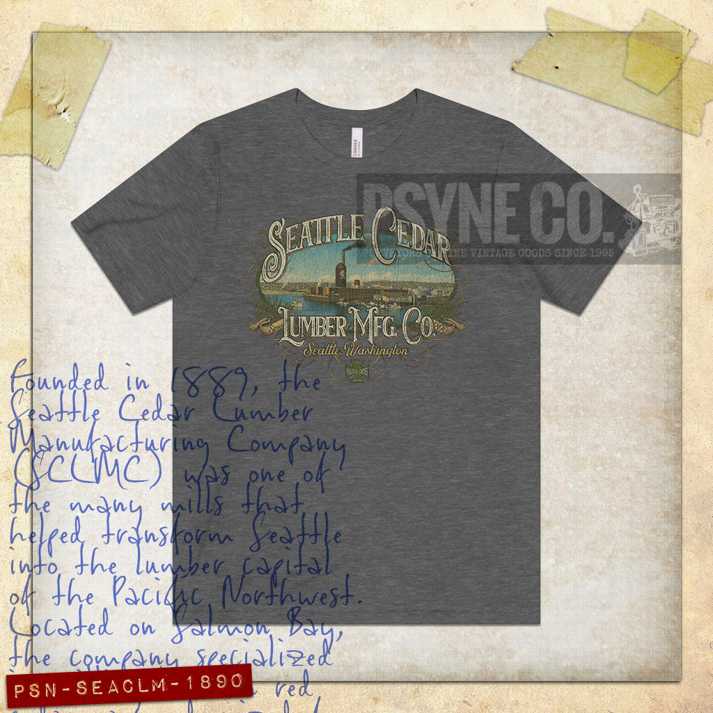 Seattle Cedar Lumber Mfg. Co. 1890 Vintage Men's T-Shirt