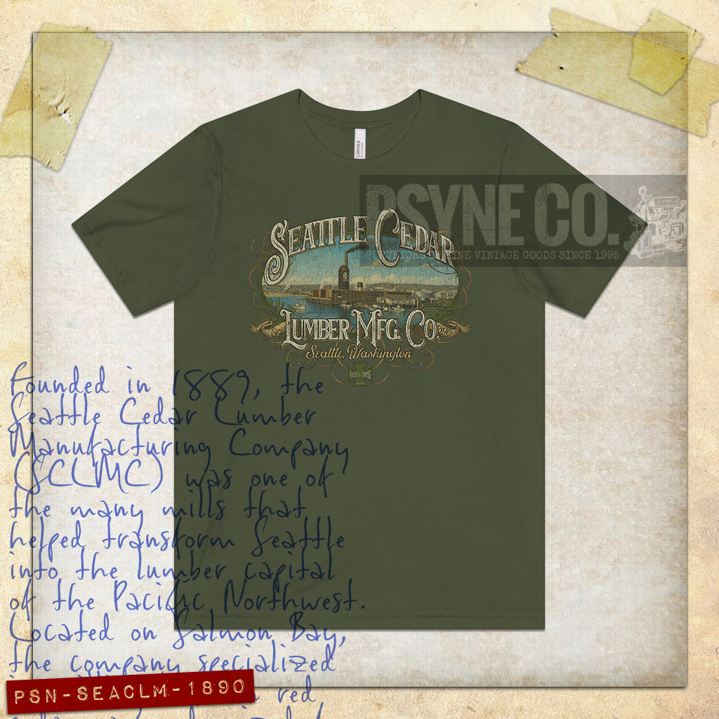 Seattle Cedar Lumber Mfg. Co. 1890 Vintage Men's T-Shirt