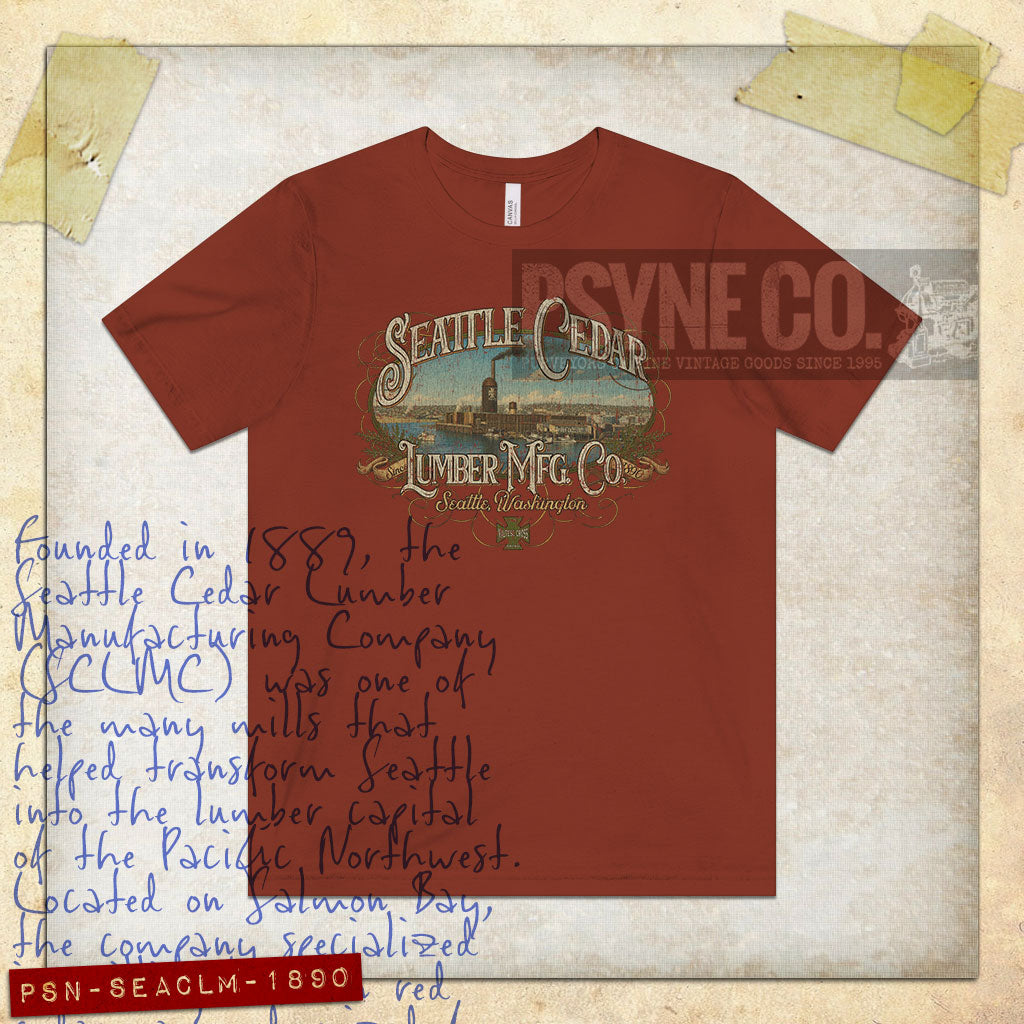 Seattle Cedar Lumber Mfg. Co. 1890 Vintage Men's T-Shirt