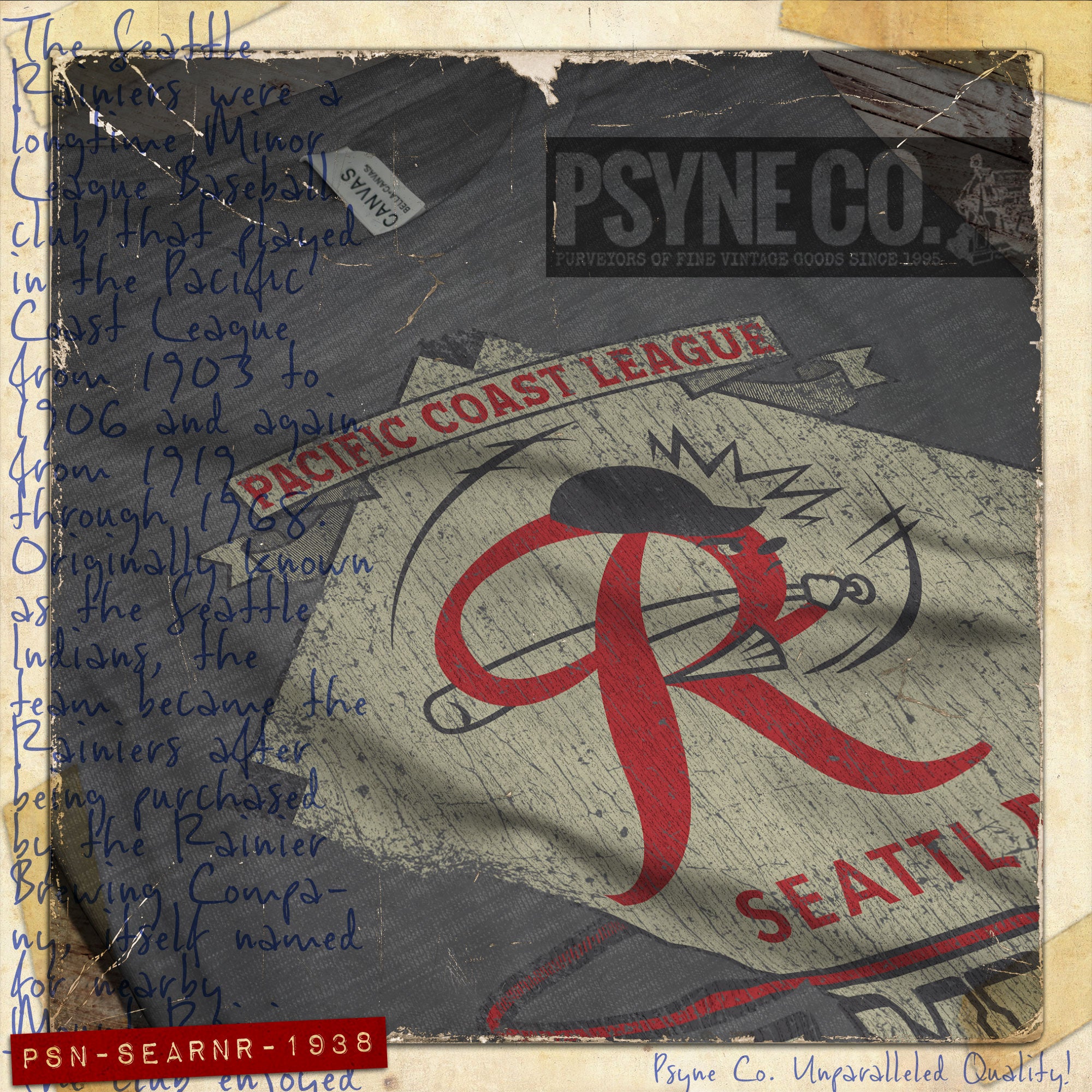 Seattle Rainiers 1938 Vintage Men's T-Shirt