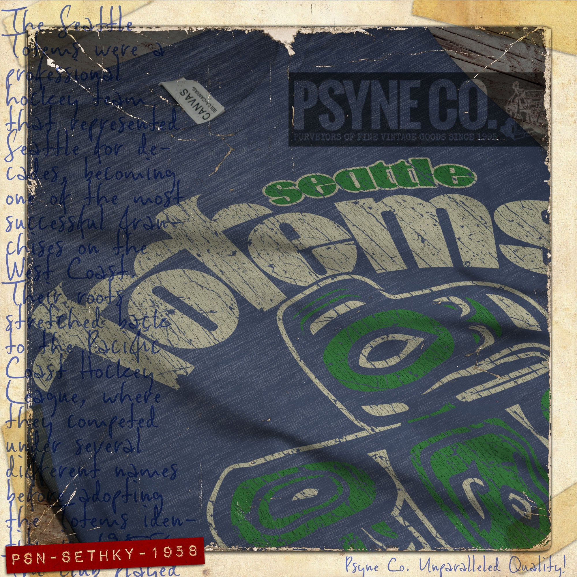 Seattle Totems Hockey 1958 Vintage Men's T-Shirt