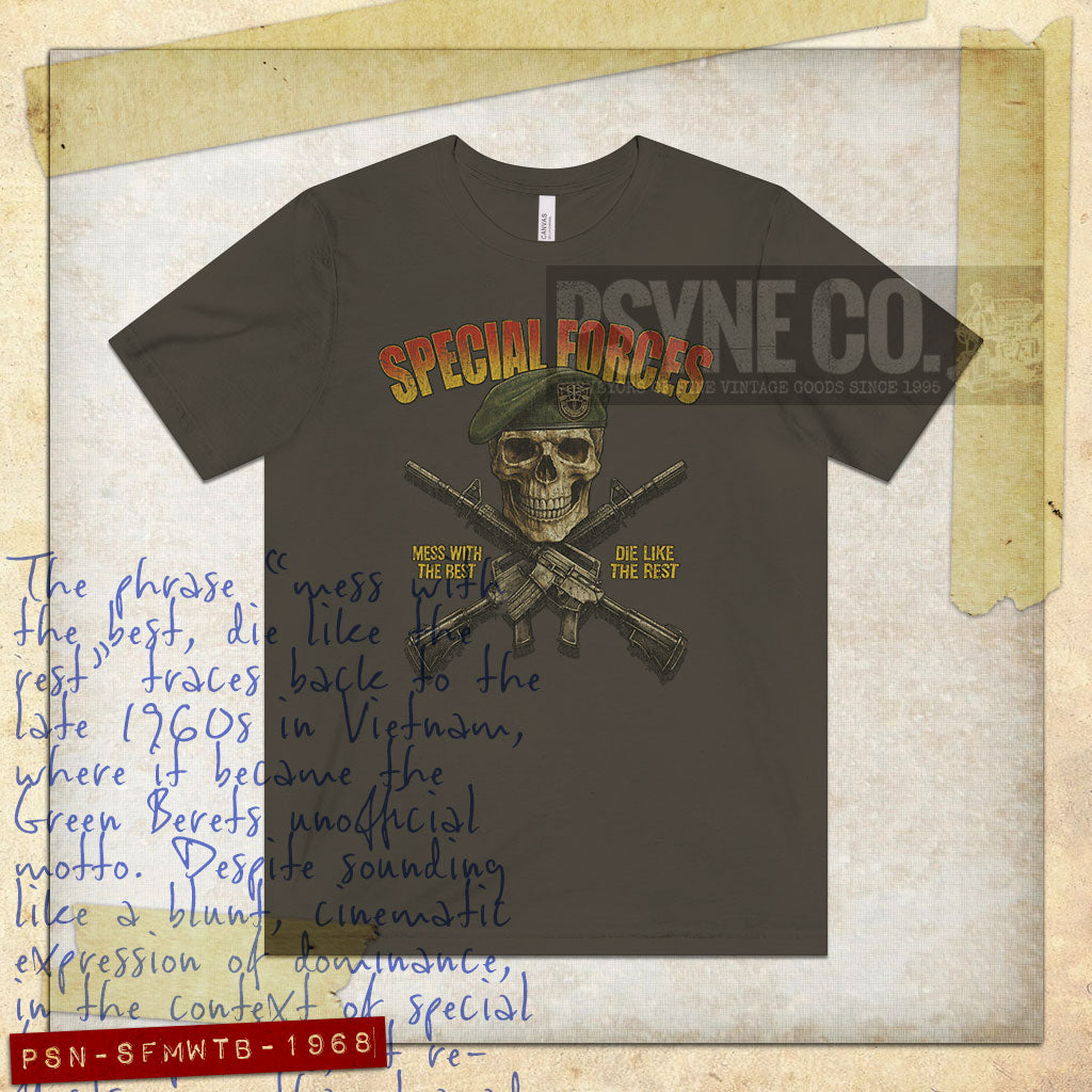 Special Forces: Mess With the Best, Die Like the Rest 1968 Vintage Men's T-Shirt