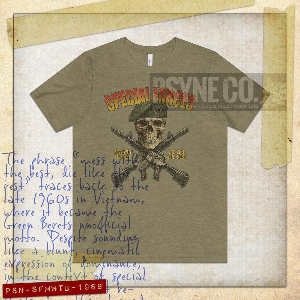 Special Forces: Mess With the Best, Die Like the Rest 1968 Vintage Men's T-Shirt