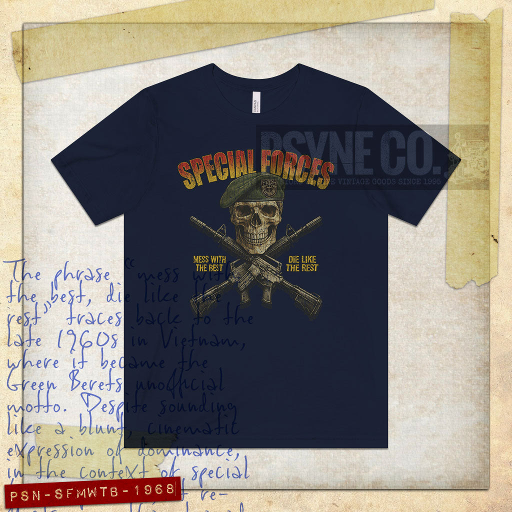 Special Forces: Mess With the Best, Die Like the Rest 1968 Vintage Men's T-Shirt