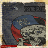 Skate Rags Skull and Crossbones 1985 Vintage Men's T-Shirt