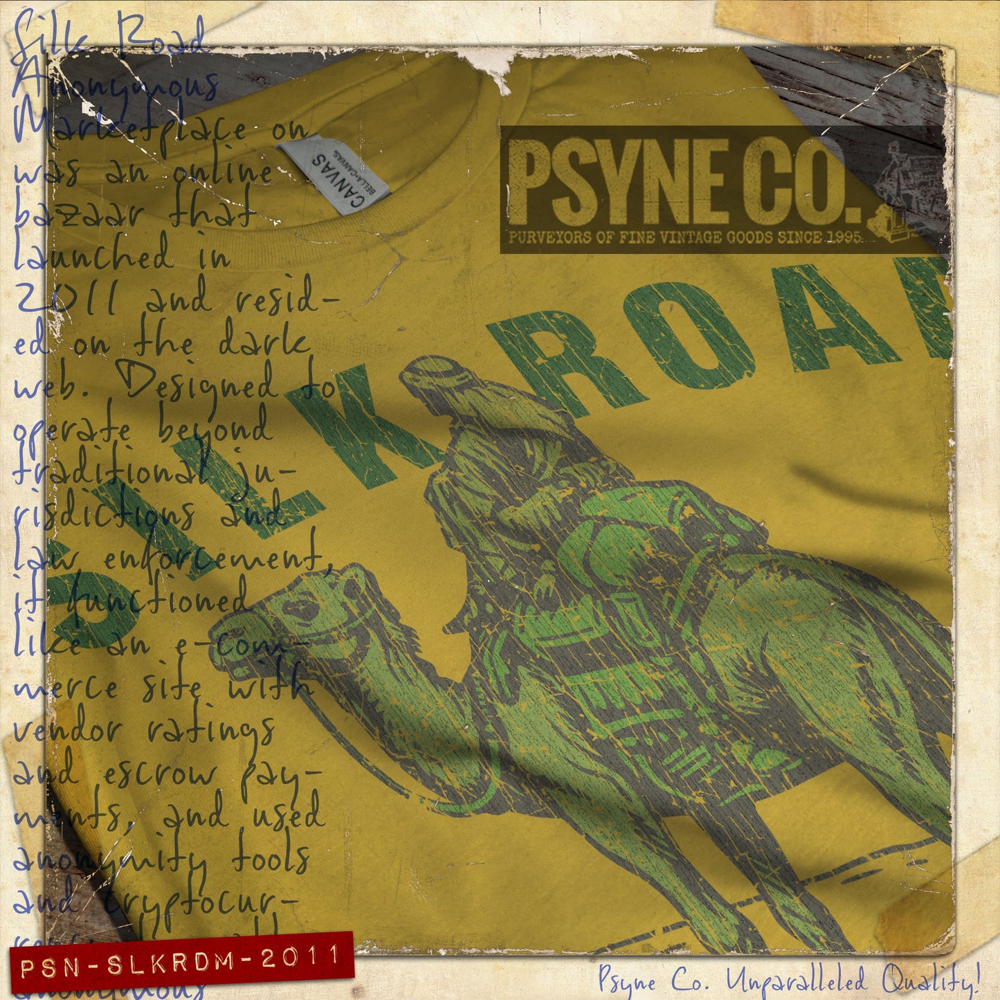 Silk Road Anonymous Marketplace 2011 Vintage Men's T-Shirt