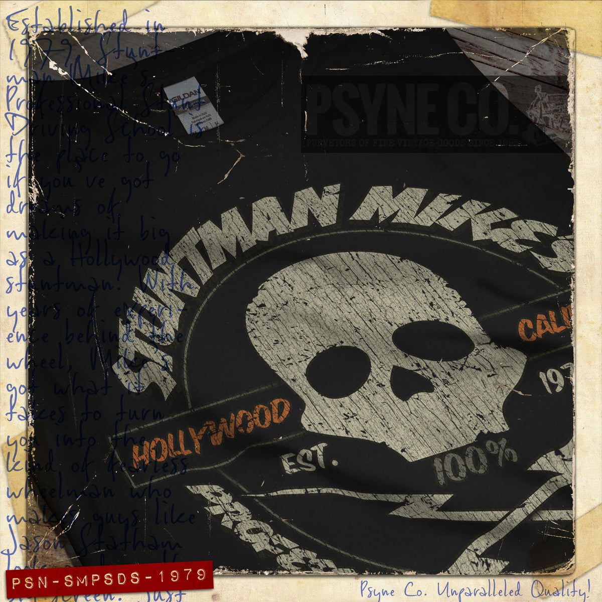 Stuntman Mike's Professional Stunt Driving School 1979 Vintage Kid's T-Shirt