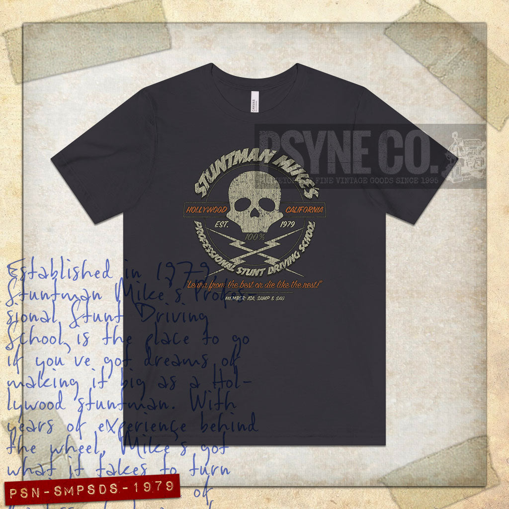 Stuntman Mike's Professional Stunt Driving School 1979 Vintage Men's T-Shirt