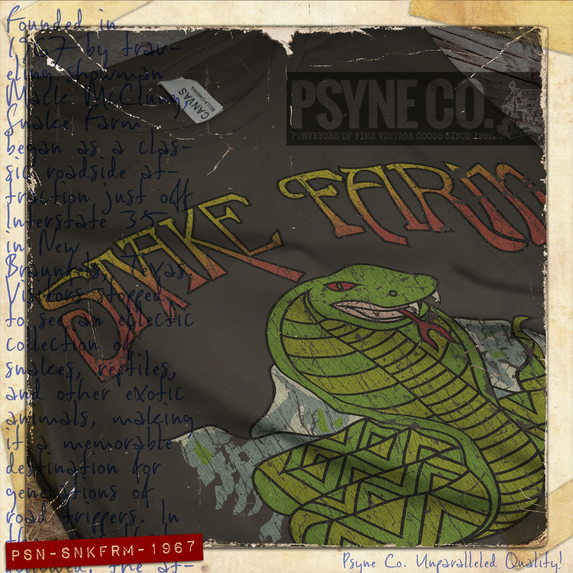 Snake Farm 1967 Vintage Men's T-Shirt