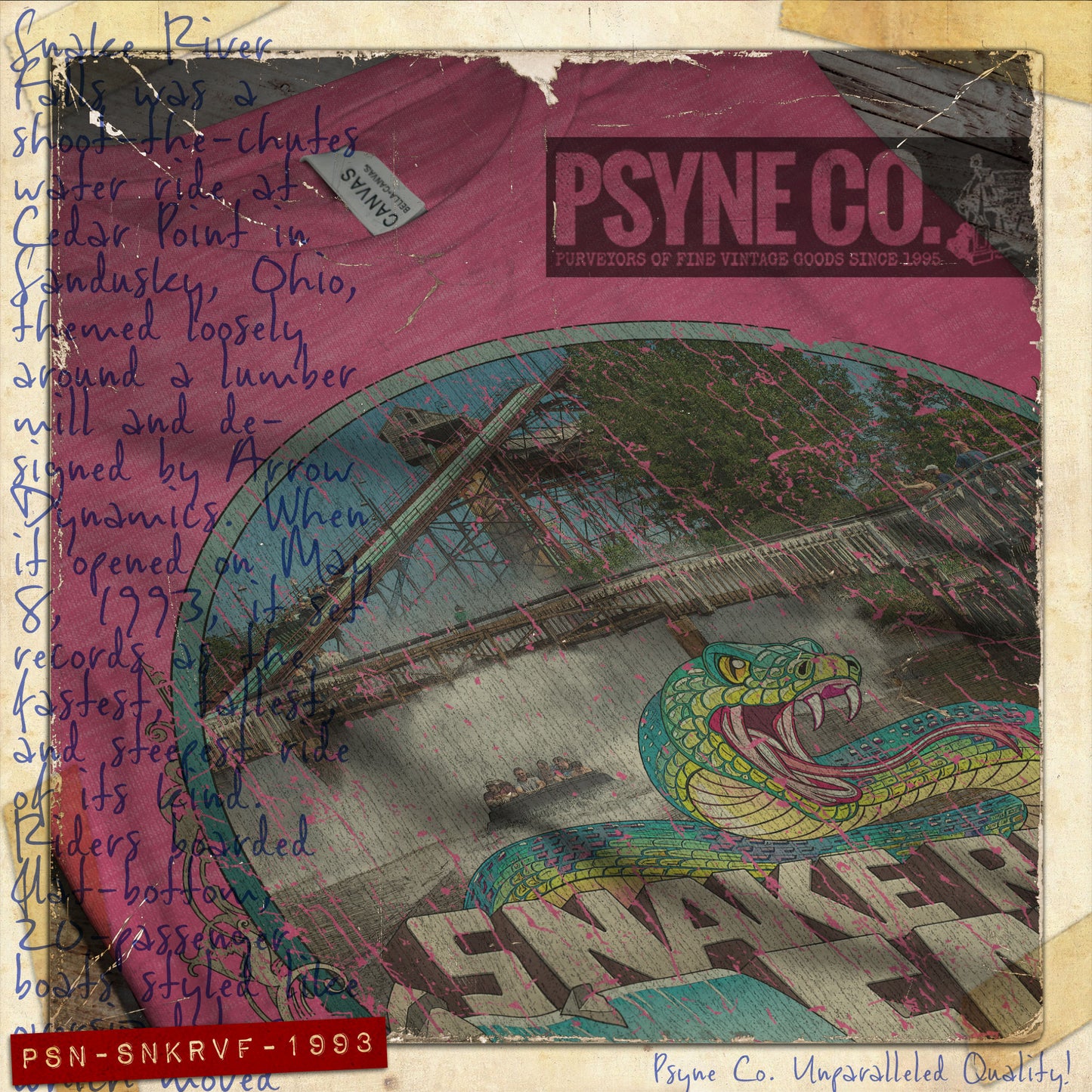 Snake River Falls 1993 Vintage Men's T-Shirt