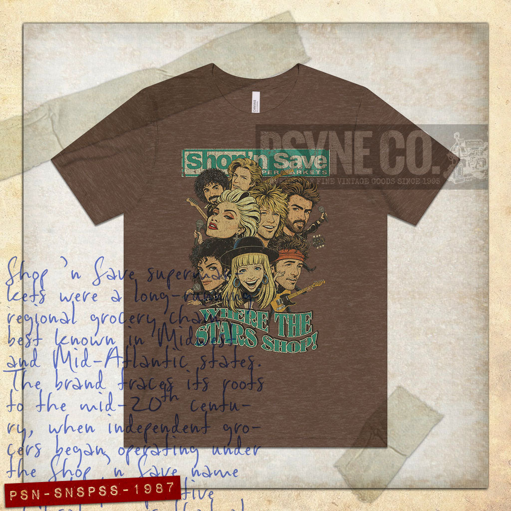 Shop 'n Save - Where The Pop Stars Shop 1987 Vintage Men's T-Shirt