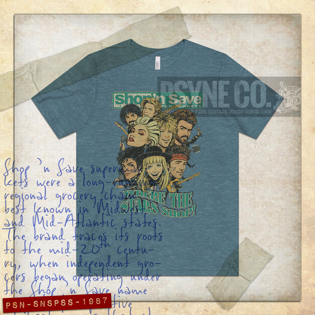 Shop 'n Save - Where The Pop Stars Shop 1987 Vintage Men's T-Shirt