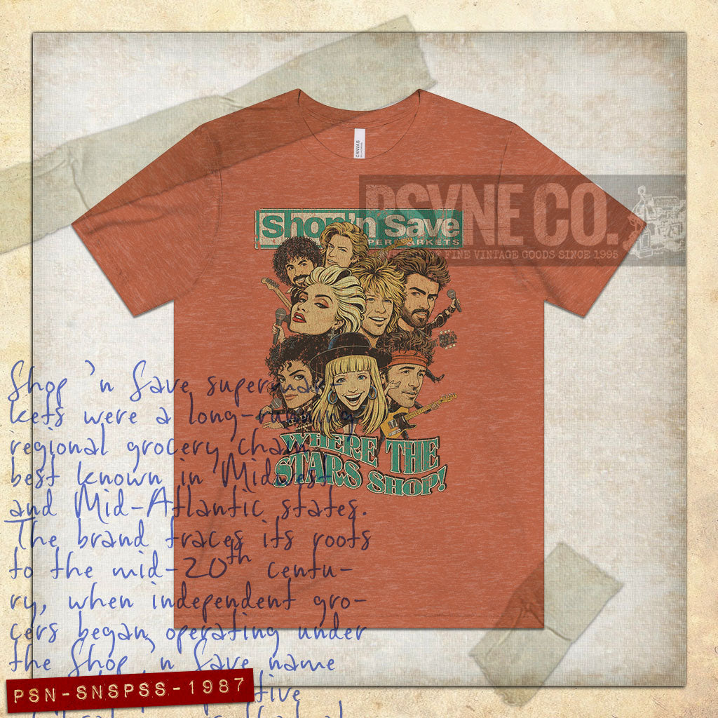 Shop 'n Save - Where The Pop Stars Shop 1987 Vintage Men's T-Shirt