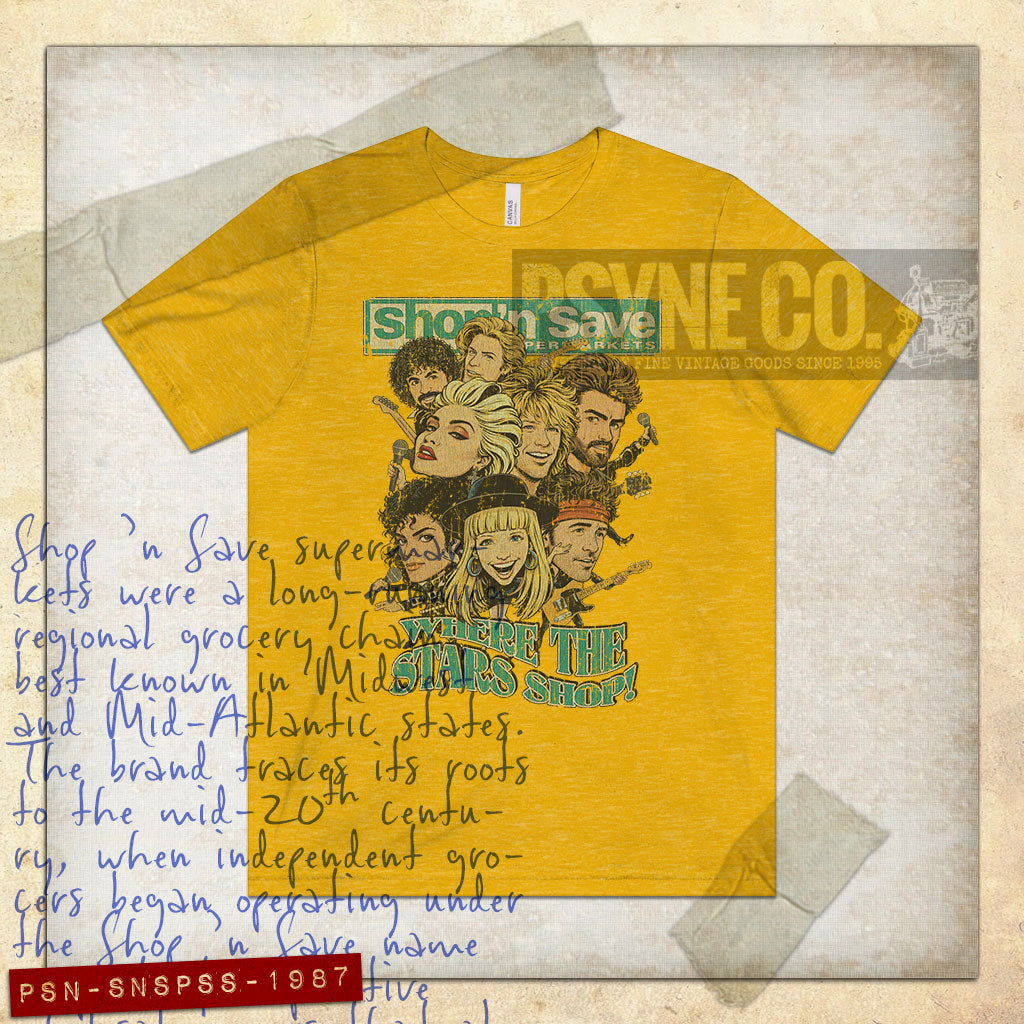Shop 'n Save - Where The Pop Stars Shop 1987 Vintage Men's T-Shirt