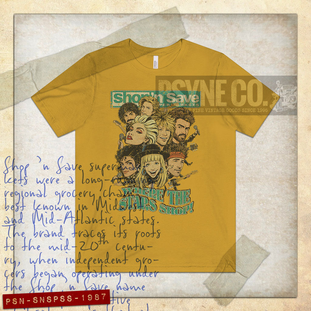 Shop 'n Save - Where The Pop Stars Shop 1987 Vintage Men's T-Shirt