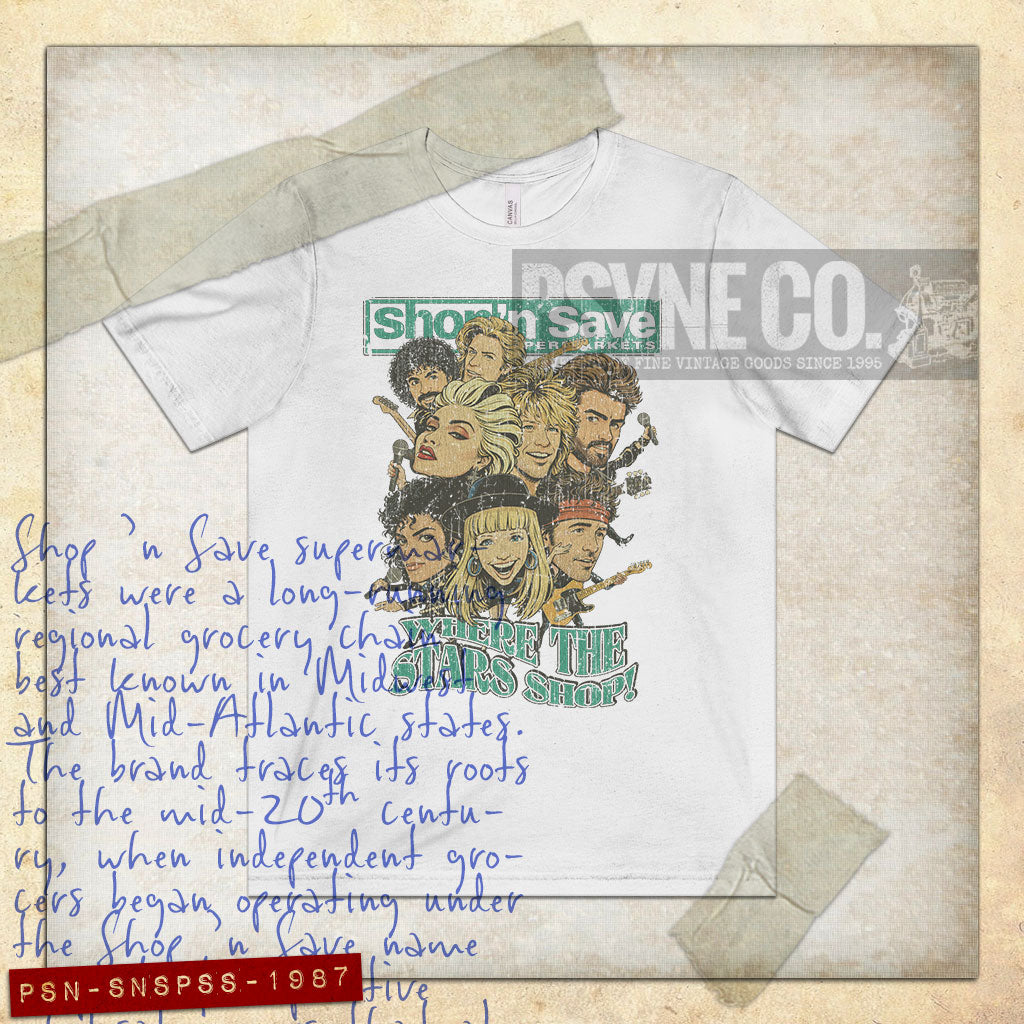 Shop 'n Save - Where The Pop Stars Shop 1987 Vintage Men's T-Shirt