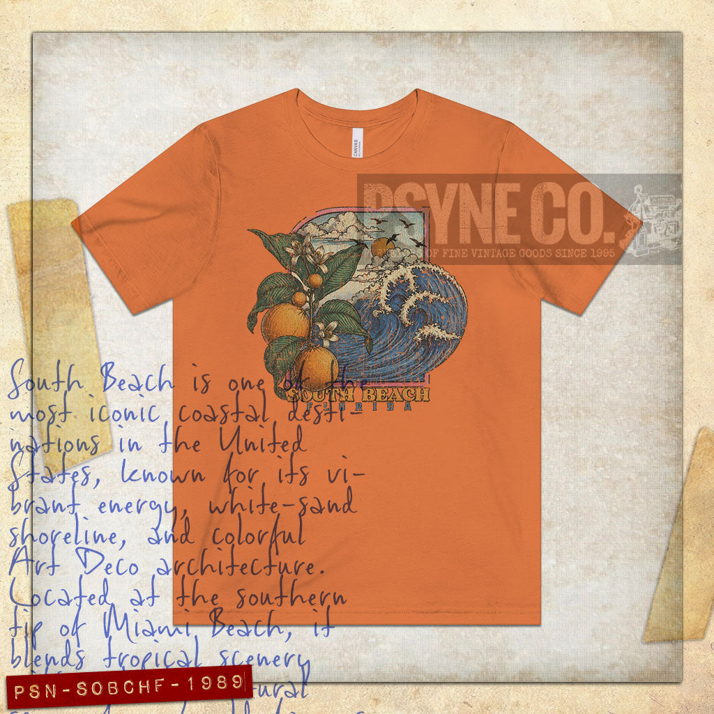 South Beach Florida 1989 Vintage Men's T-Shirt