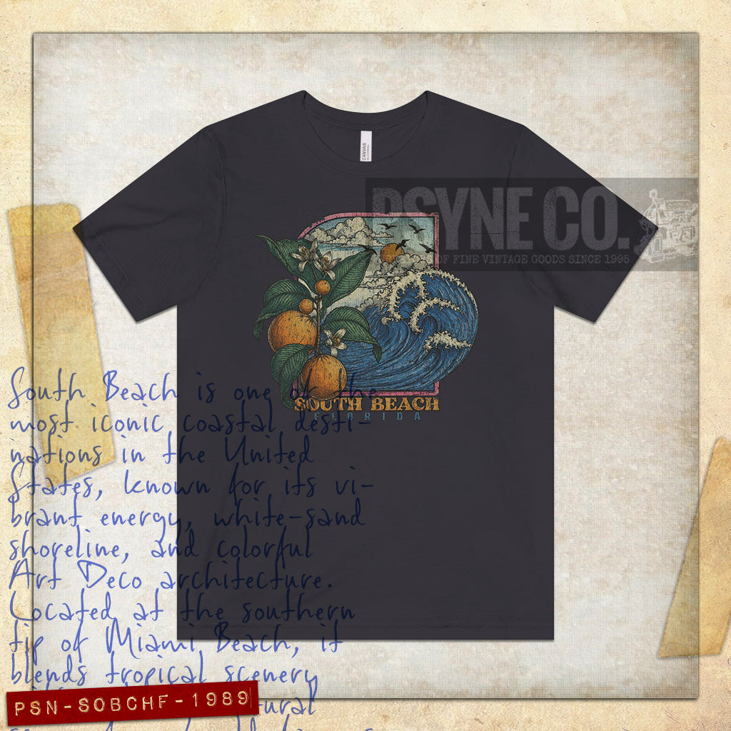 South Beach Florida 1989 Vintage Men's T-Shirt