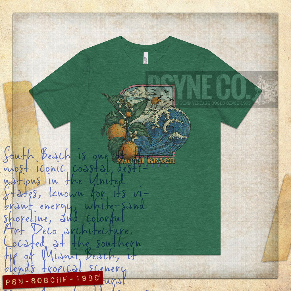 South Beach Florida 1989 Vintage Men's T-Shirt