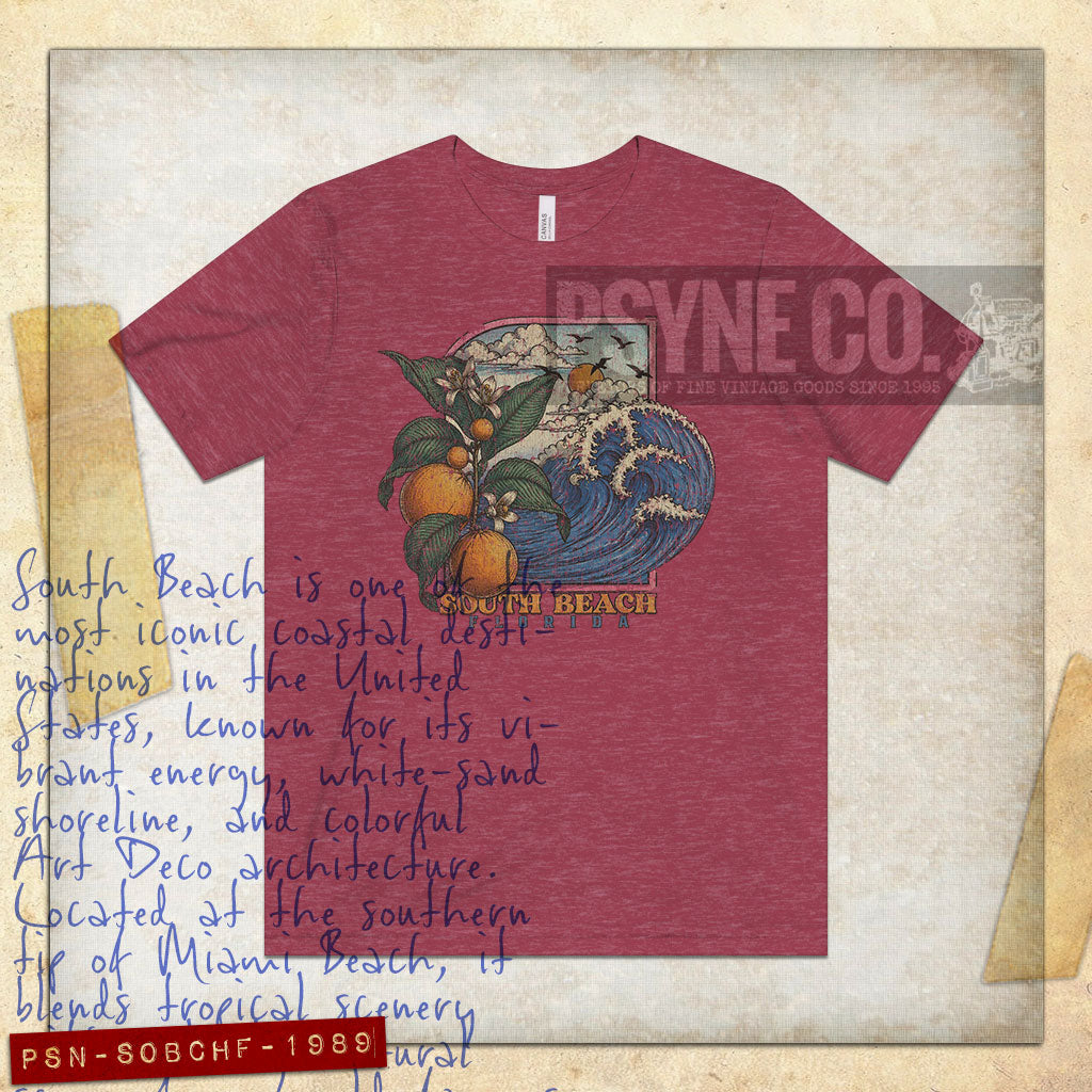 South Beach Florida 1989 Vintage Men's T-Shirt