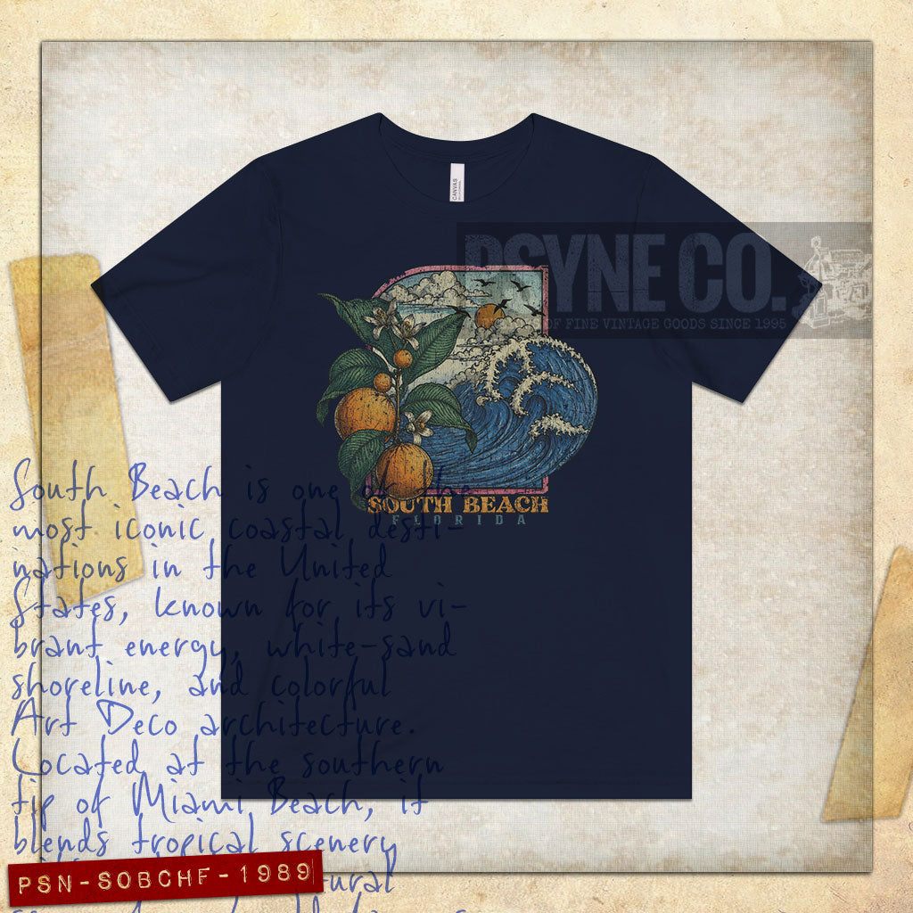 South Beach Florida 1989 Vintage Men's T-Shirt