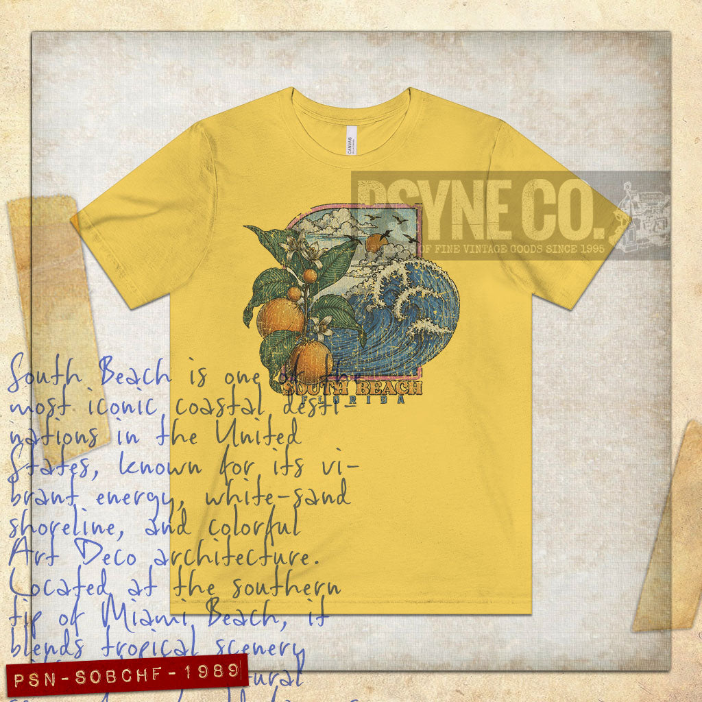 South Beach Florida 1989 Vintage Men's T-Shirt