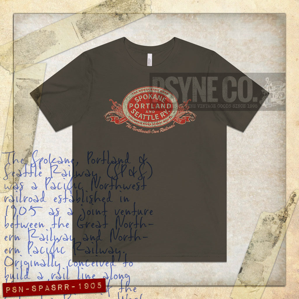 Spokane, Portland and Seattle Railway 1905 Vintage Men's T-Shirt