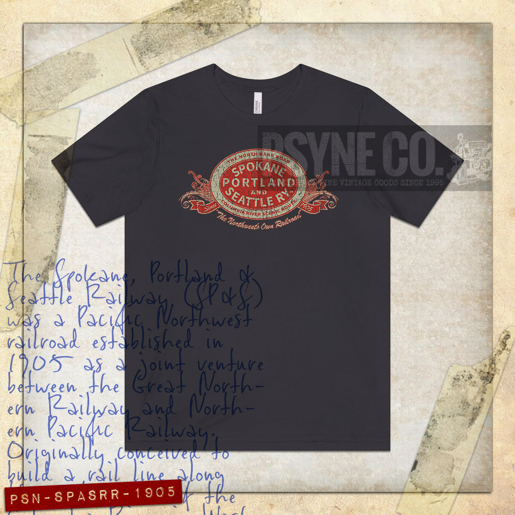 Spokane, Portland and Seattle Railway 1905 Vintage Men's T-Shirt