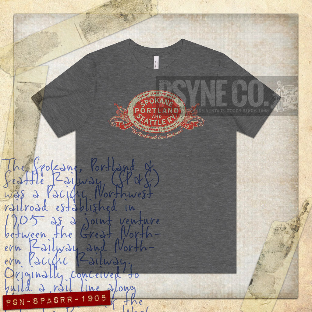 Spokane, Portland and Seattle Railway 1905 Vintage Men's T-Shirt