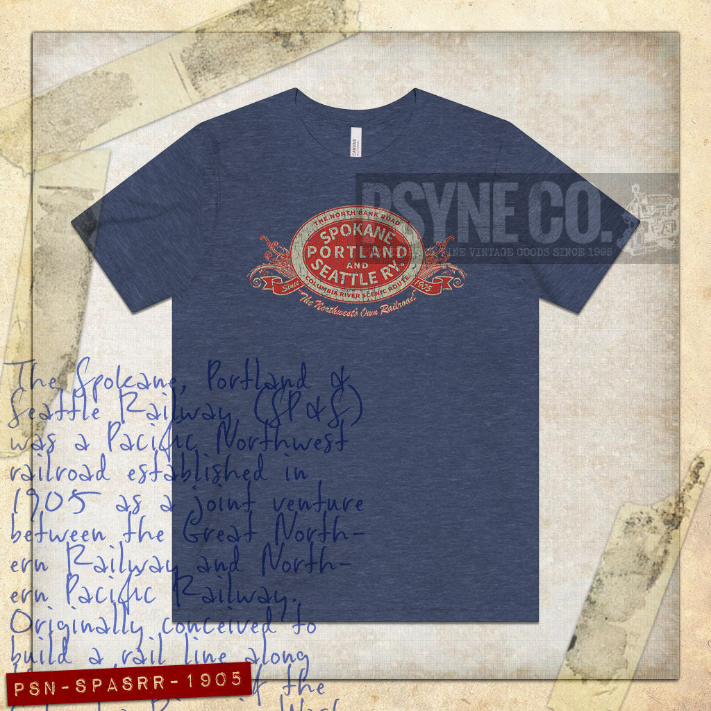 Spokane, Portland and Seattle Railway 1905 Vintage Men's T-Shirt