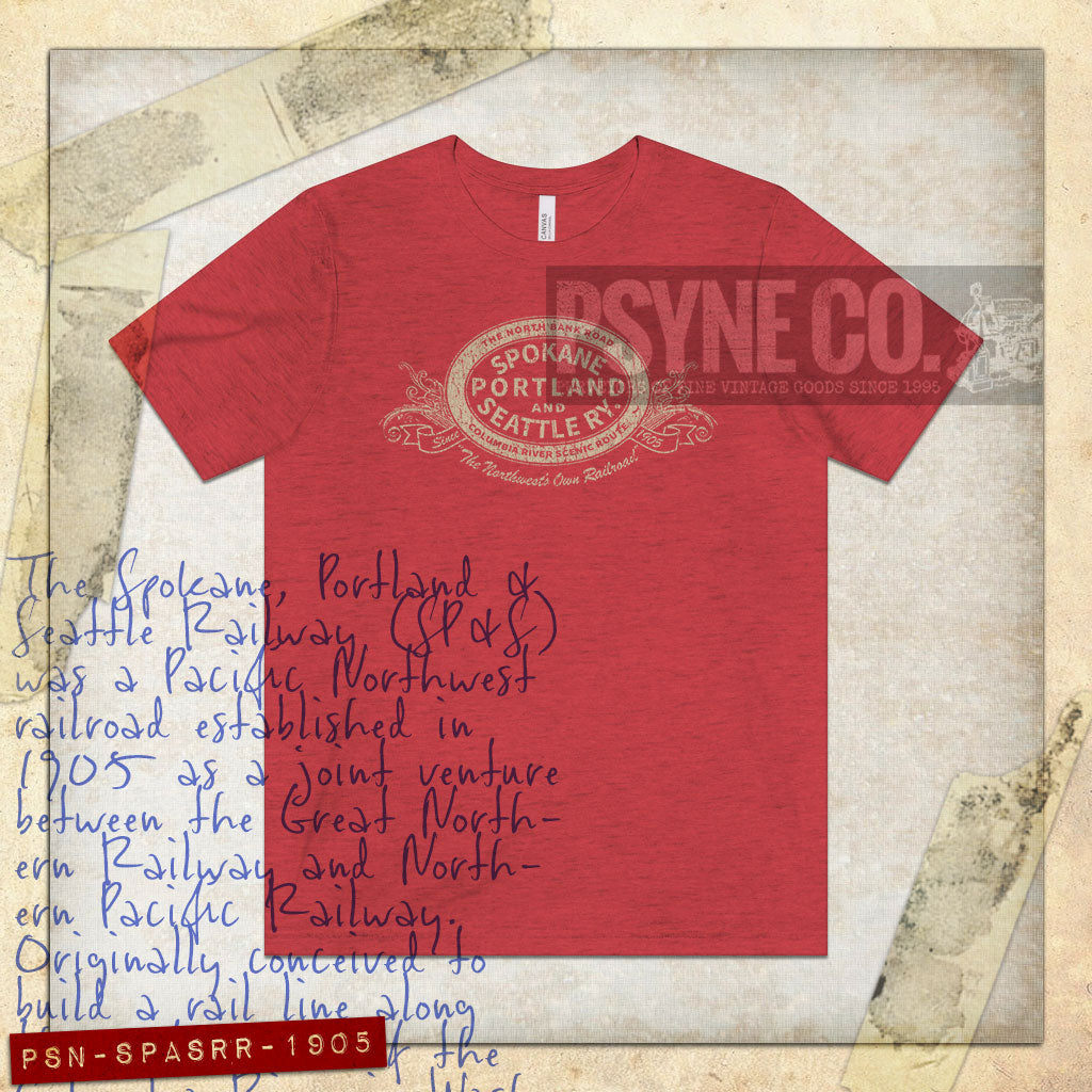 Spokane, Portland and Seattle Railway 1905 Vintage Men's T-Shirt