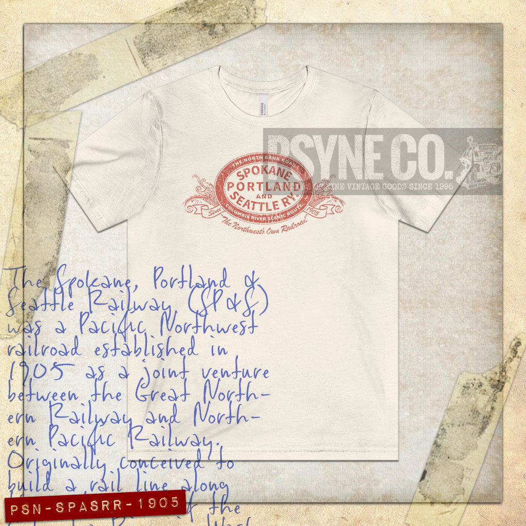 Spokane, Portland and Seattle Railway 1905 Vintage Men's T-Shirt