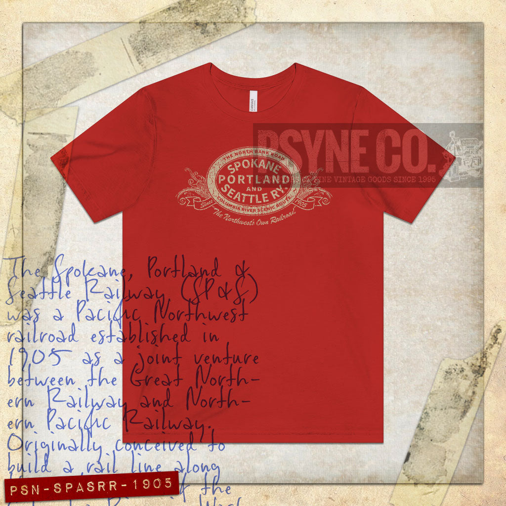 Spokane, Portland and Seattle Railway 1905 Vintage Men's T-Shirt