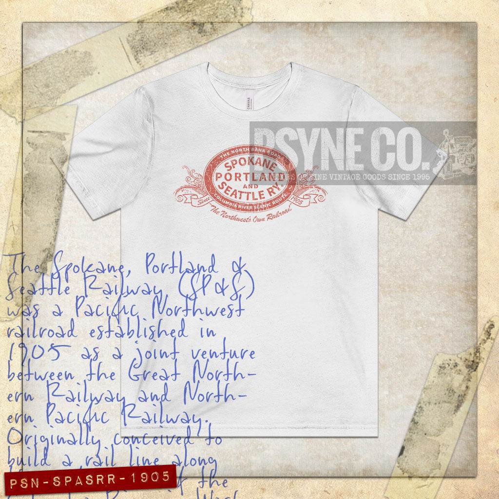 Spokane, Portland and Seattle Railway 1905 Vintage Men's T-Shirt