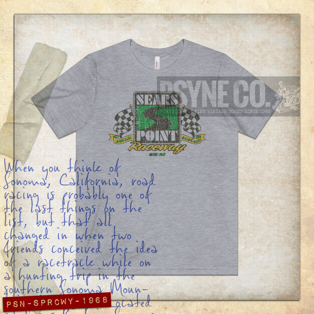 Sears Point Raceway 1968 Vintage Men's T-Shirt