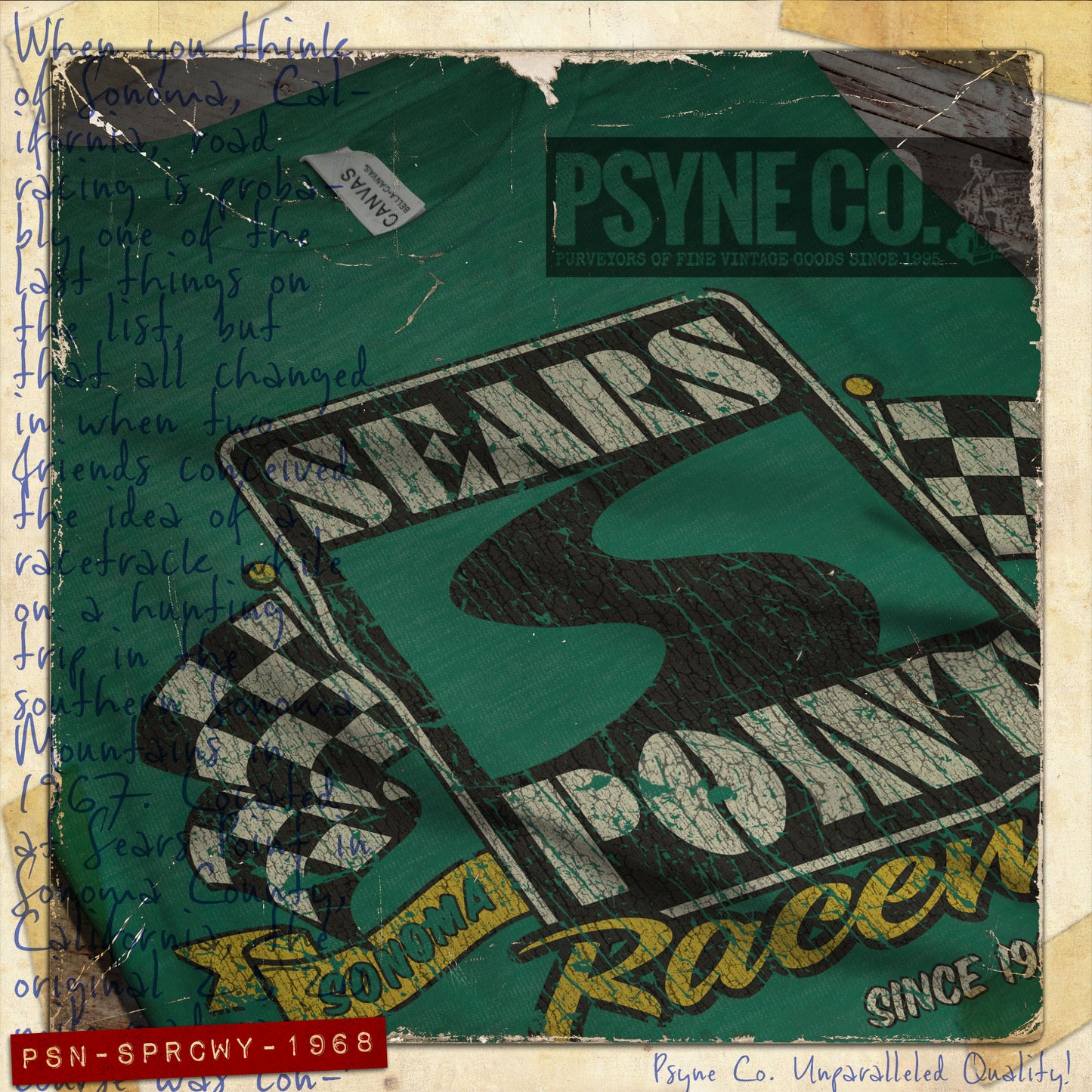 Sears Point Raceway 1968 Vintage Men's T-Shirt