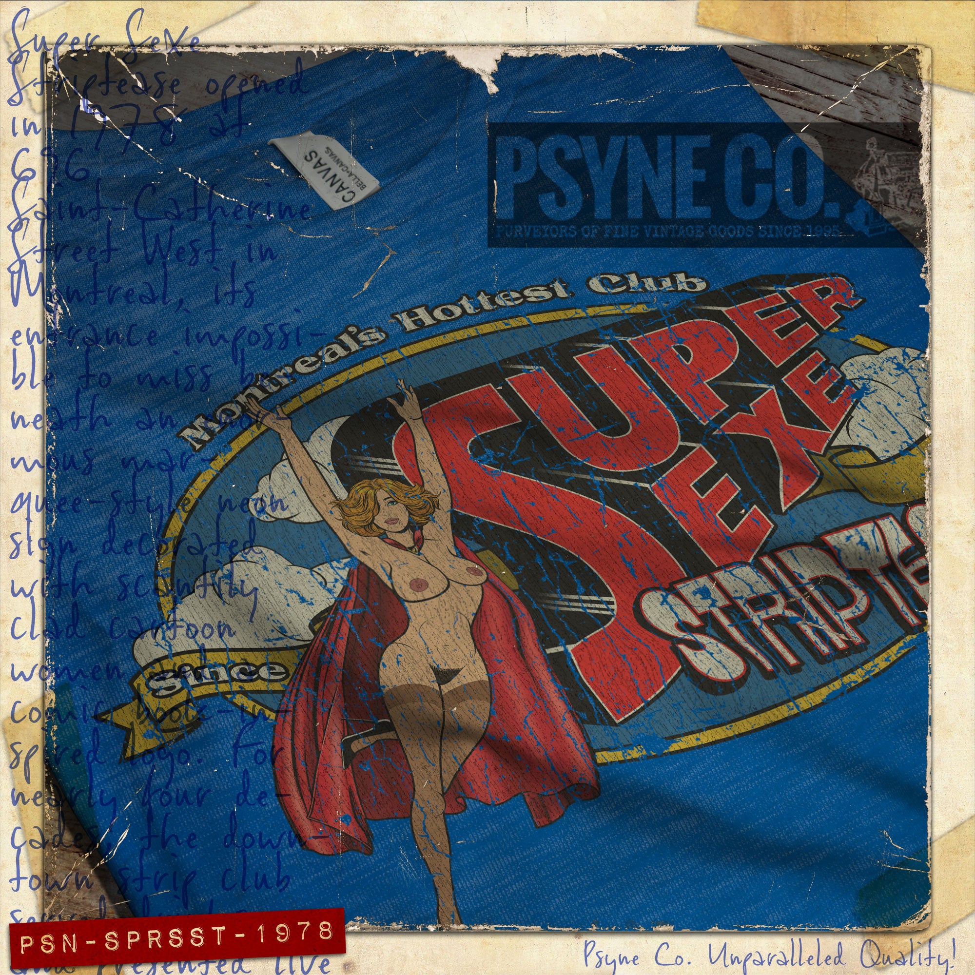 Super Sexe Striptease 1978 Vintage Men's T-Shirt