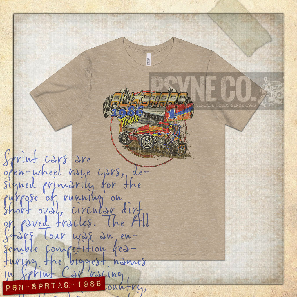 Sprint Car All Stars 1986 Vintage Men's T-Shirt