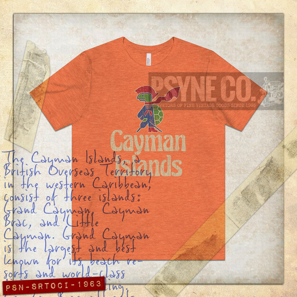 Sir Turtle of Cayman Islands 1963 Vintage Men's T-Shirt