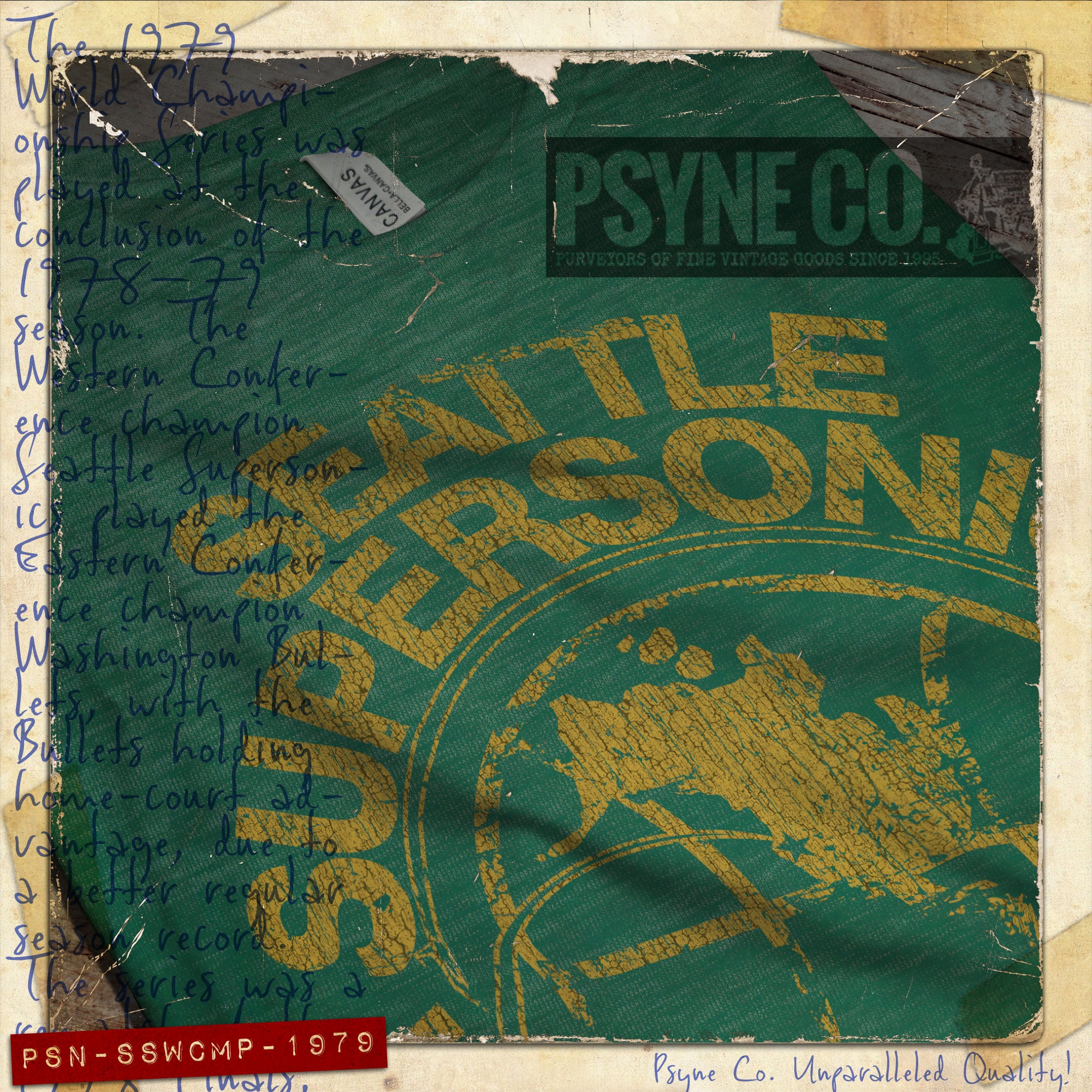 Seattle Supersonics World Champs 1979 Vintage Men's T-Shirt