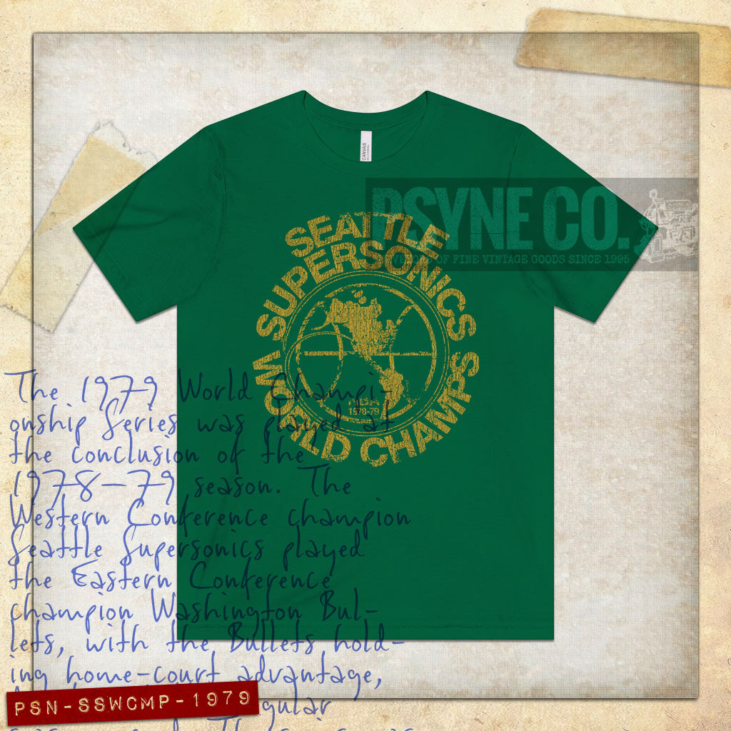 Seattle Supersonics World Champs 1979 Vintage Men's T-Shirt