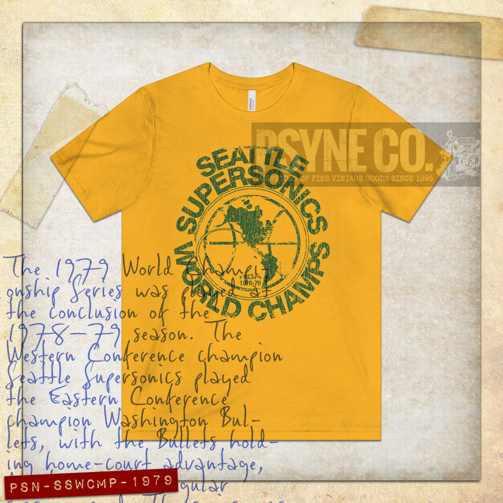 Seattle Supersonics World Champs 1979 Vintage Men's T-Shirt