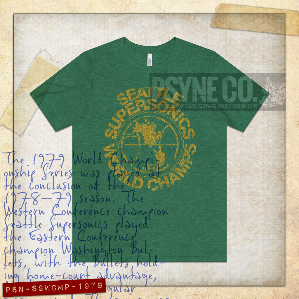 Seattle Supersonics World Champs 1979 Vintage Men's T-Shirt